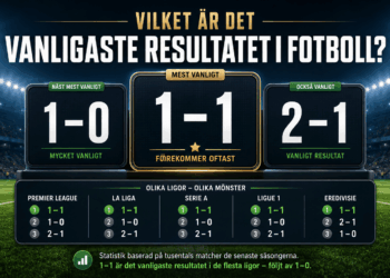 Vilket är det vanligaste resultatet i fotboll?